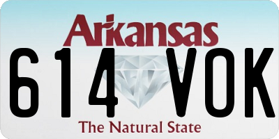 AR license plate 614VOK