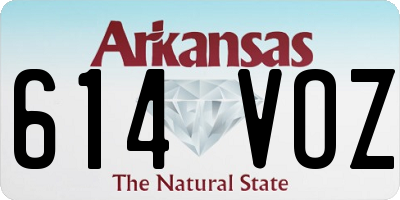 AR license plate 614VOZ