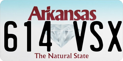 AR license plate 614VSX