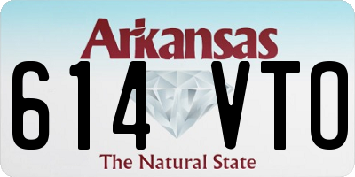 AR license plate 614VTO