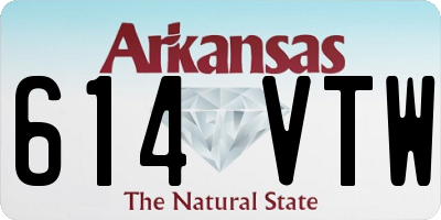 AR license plate 614VTW