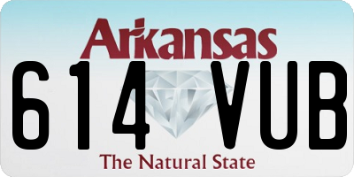 AR license plate 614VUB