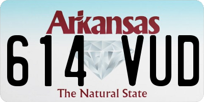 AR license plate 614VUD