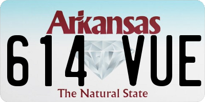 AR license plate 614VUE