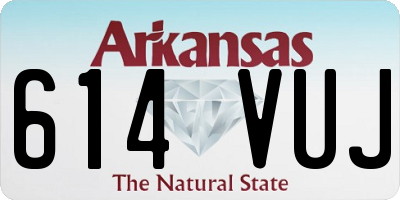 AR license plate 614VUJ