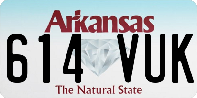 AR license plate 614VUK