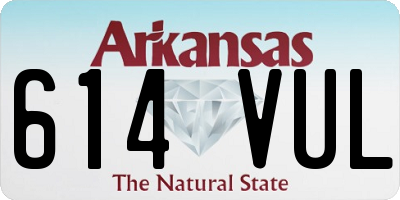 AR license plate 614VUL