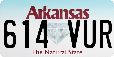 AR license plate 614VUR