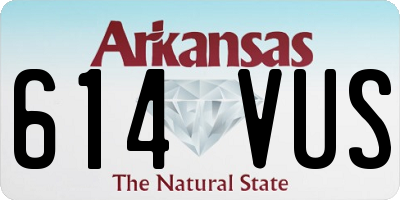 AR license plate 614VUS