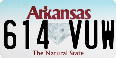 AR license plate 614VUW