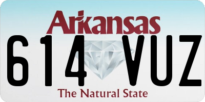 AR license plate 614VUZ