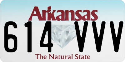 AR license plate 614VVV