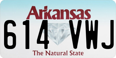 AR license plate 614VWJ