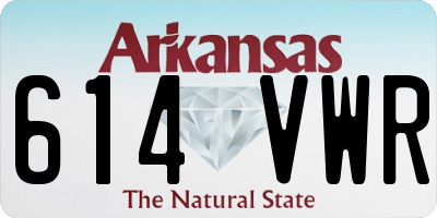 AR license plate 614VWR
