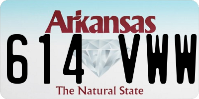 AR license plate 614VWW