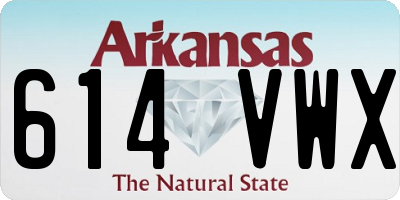 AR license plate 614VWX