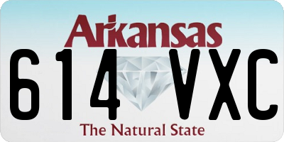 AR license plate 614VXC