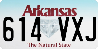AR license plate 614VXJ
