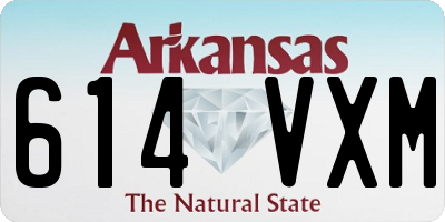 AR license plate 614VXM