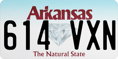 AR license plate 614VXN