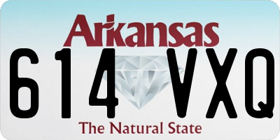 AR license plate 614VXQ