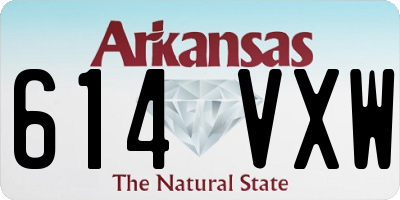 AR license plate 614VXW