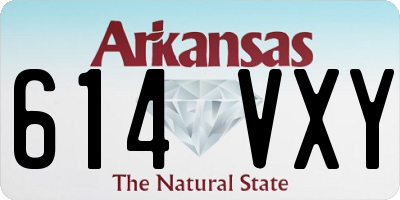 AR license plate 614VXY