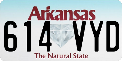 AR license plate 614VYD