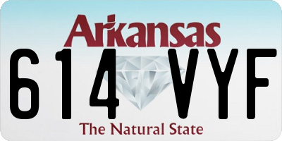 AR license plate 614VYF