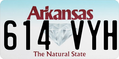 AR license plate 614VYH