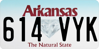 AR license plate 614VYK