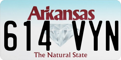 AR license plate 614VYN