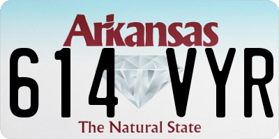 AR license plate 614VYR