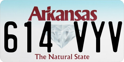 AR license plate 614VYV