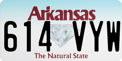 AR license plate 614VYW