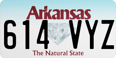 AR license plate 614VYZ