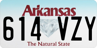 AR license plate 614VZY