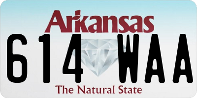 AR license plate 614WAA