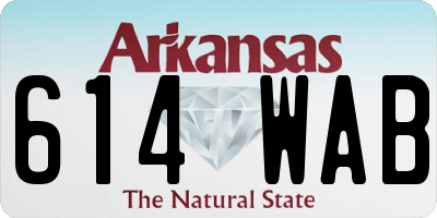 AR license plate 614WAB
