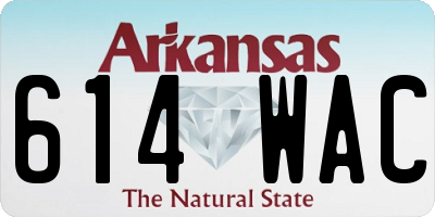 AR license plate 614WAC
