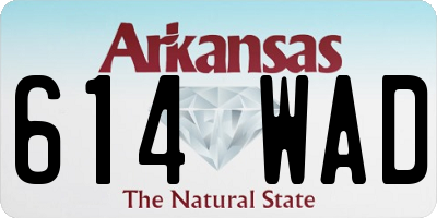 AR license plate 614WAD