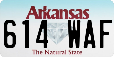 AR license plate 614WAF