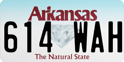 AR license plate 614WAH