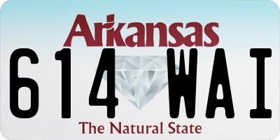 AR license plate 614WAI