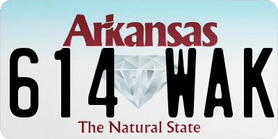 AR license plate 614WAK