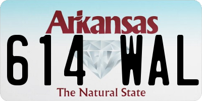 AR license plate 614WAL