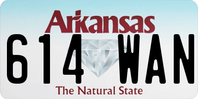 AR license plate 614WAN
