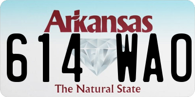 AR license plate 614WAO