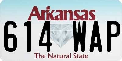 AR license plate 614WAP