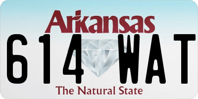 AR license plate 614WAT